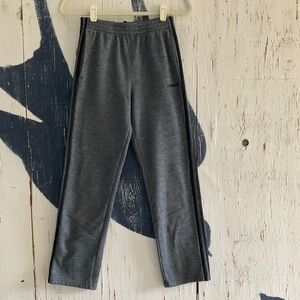 ADIDAS YOUTH CLASSIC TRACK PANTS IN HEATHERED GREY & BLK SZ: 14/16